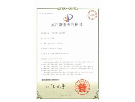Underground integrated patent certificate Wang Kaihua 