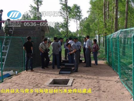 Shandan County Malaysia Ying Xiang Ma Ying Cun built sewage treatment station project 